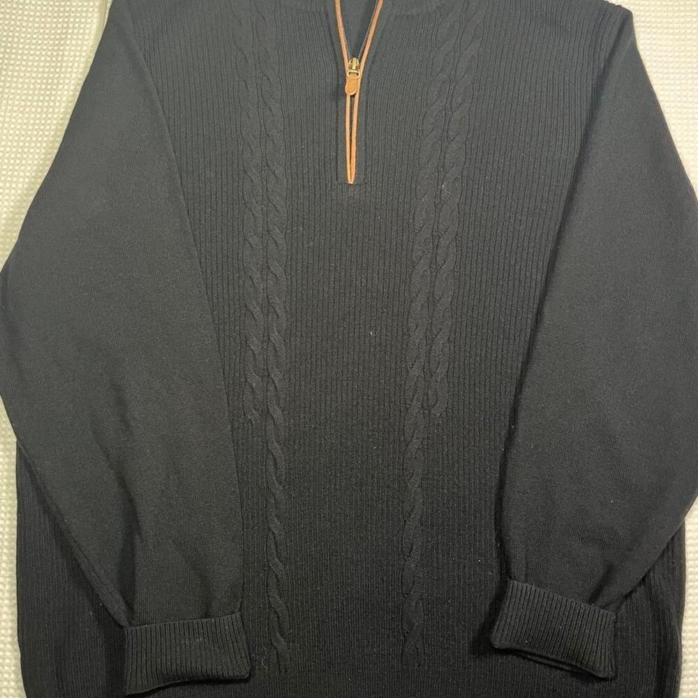 Turnbury cable knit quarter zip
